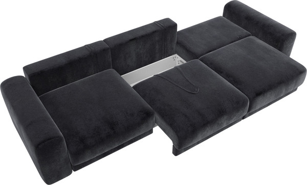 Изображение товара Диван Лига Диванов Лига-056 НПБ Лонг / 129139 (велюр Tower 11 темно-серый)