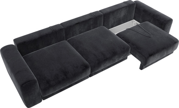 Изображение товара Диван Лига Диванов Лига-056 НПБ Лонг / 129139 (велюр Tower 11 темно-серый)