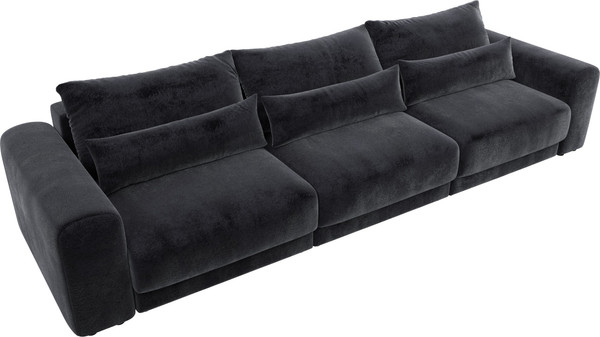 Изображение товара Диван Лига Диванов Лига-056 НПБ Лонг / 129139 (велюр Tower 11 темно-серый)