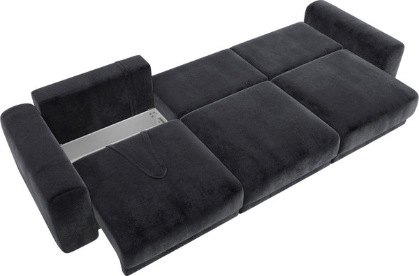 Изображение товара Диван Лига Диванов Лига-056 НПБ Лонг / 129139 (велюр Tower 11 темно-серый)