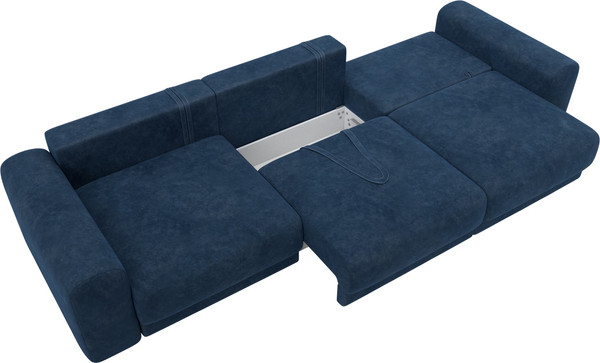 Изображение товара Диван Лига Диванов Лига-056 НПБ Лонг / 129147 (велюр Brut 11 синий)