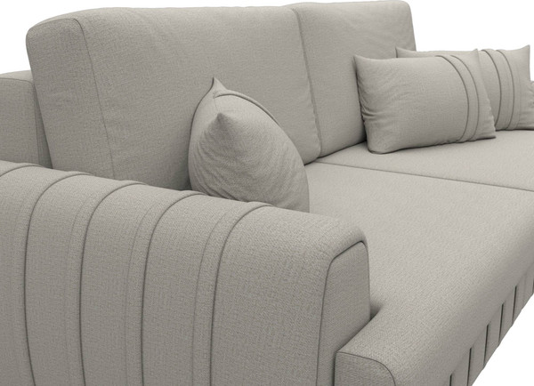 Изображение товара Диван Лига Диванов Лига-057 НПБ / 129205 (рогожка Амур 02 бежевый)