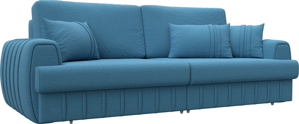 Изображение товара Диван Лига Диванов Лига-057 НПБ / 129208 (рогожка Амур 10 голубой)