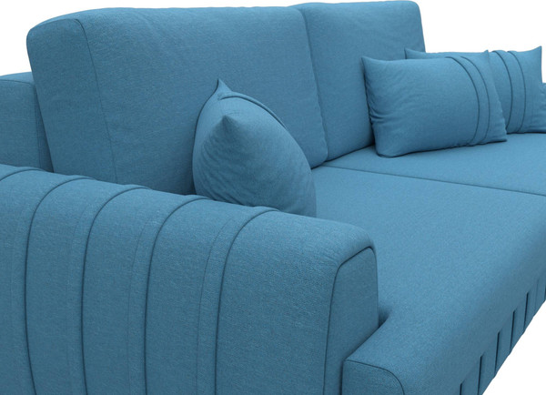 Изображение товара Диван Лига Диванов Лига-057 НПБ / 129208 (рогожка Амур 10 голубой)