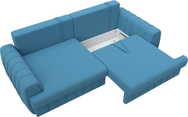 Изображение товара Диван Лига Диванов Лига-057 НПБ / 129208 (рогожка Амур 10 голубой)