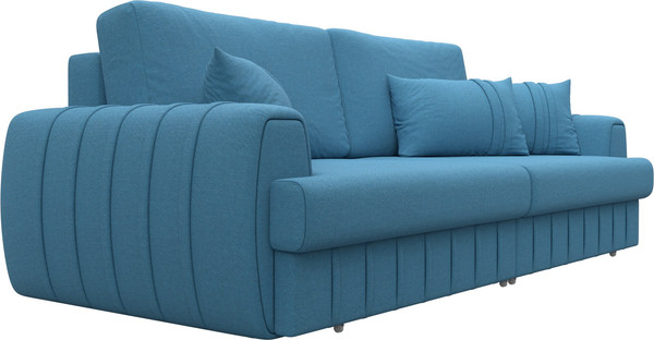 Изображение товара Диван Лига Диванов Лига-057 НПБ / 129208 (рогожка Амур 10 голубой)