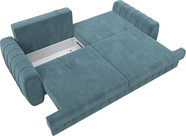 Изображение товара Диван Лига Диванов Лига-057 НПБ / 129211 (велюр Seven 113 бирюзовый)