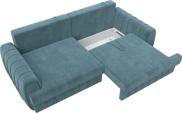 Изображение товара Диван Лига Диванов Лига-057 НПБ / 129211 (велюр Seven 113 бирюзовый)