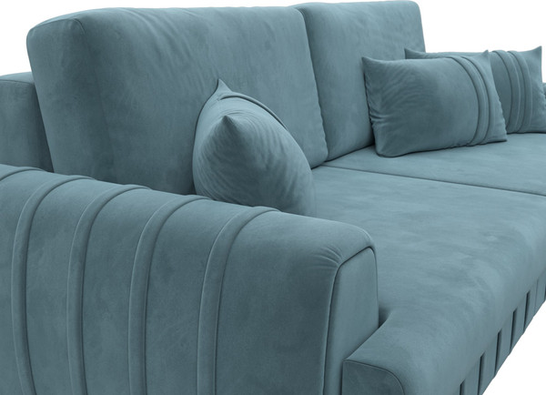 Изображение товара Диван Лига Диванов Лига-057 НПБ / 129211 (велюр Seven 113 бирюзовый)