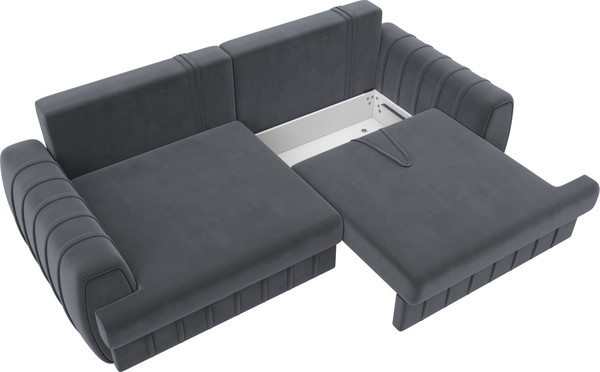 Изображение товара Диван Лига Диванов Лига-057 НПБ / 129213 (велюр Seven 17 серый)