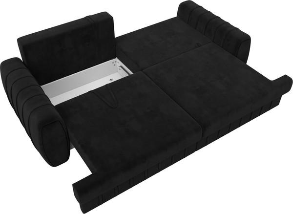 Изображение товара Диван Лига Диванов Лига-057 НПБ / 129215 (велюр Seven 35 черный)