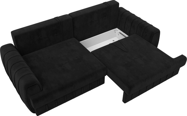 Изображение товара Диван Лига Диванов Лига-057 НПБ / 129215 (велюр Seven 35 черный)