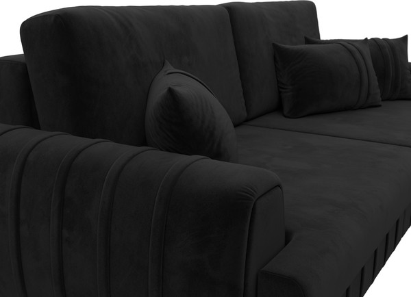 Изображение товара Диван Лига Диванов Лига-057 НПБ / 129215 (велюр Seven 35 черный)