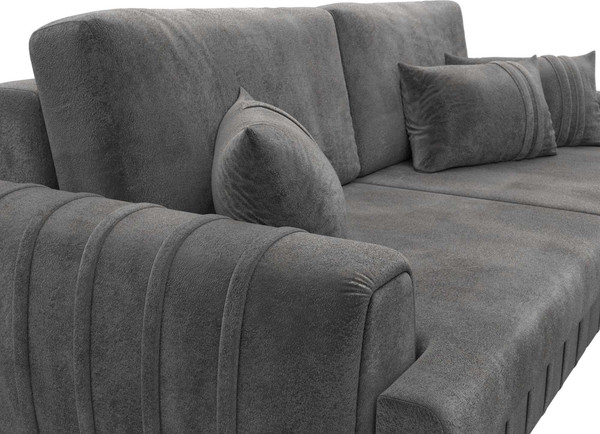 Изображение товара Диван Лига Диванов Лига-057 НПБ / 129219 (велюр Tower 10 серый)