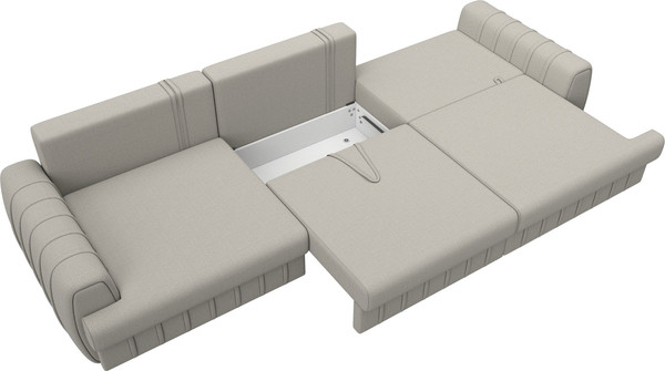 Изображение товара Диван Лига Диванов Лига-057 НПБ Лонг / 129234 (рогожка Амур 02 бежевый)