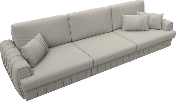 Изображение товара Диван Лига Диванов Лига-057 НПБ Лонг / 129234 (рогожка Амур 02 бежевый)