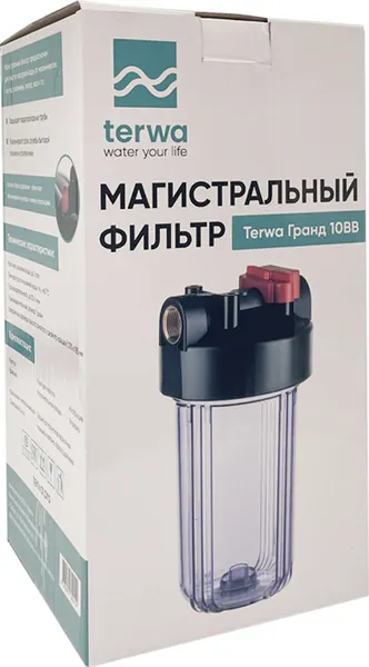 Изображение товара Корпус магистрального фильтра Terwa Гранд 10ВВ (прозрачный)