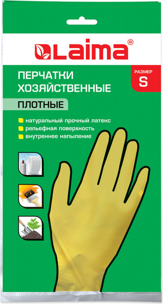 Изображение товара Перчатки хозяйственные Laima Люкс / 600569 (S)