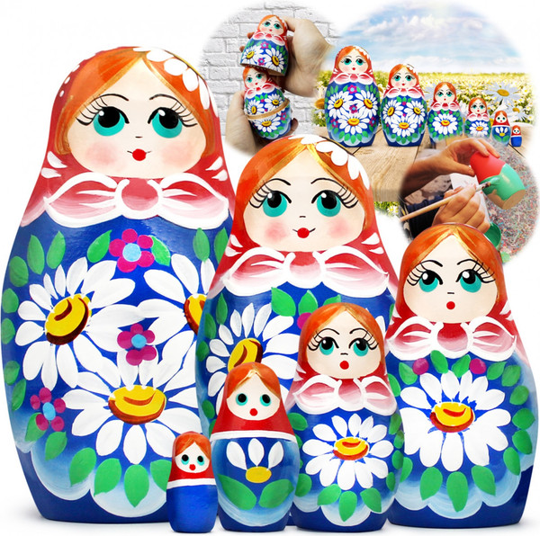 Изображение товара Матрешка сувенирная Брестская Фабрика Сувениров С ромашками / 6007