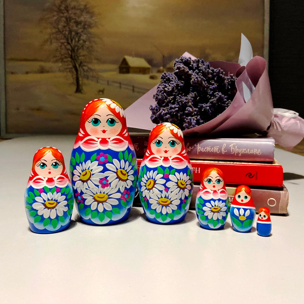 Изображение товара Матрешка сувенирная Брестская Фабрика Сувениров С ромашками / 6007