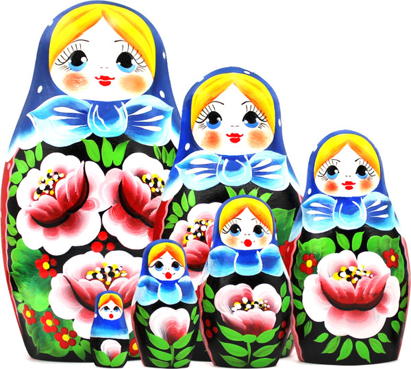 Изображение товара Матрешка сувенирная Брестская Фабрика Сувениров В сарафане с розами / 6057