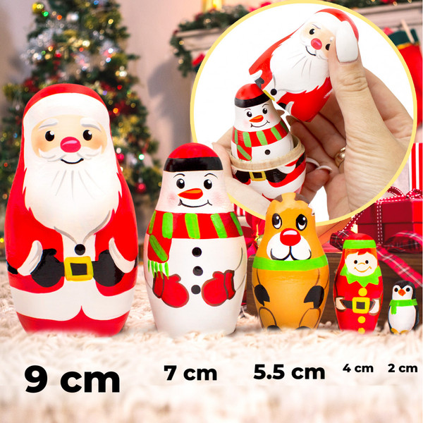 Изображение товара Матрешка сувенирная Брестская Фабрика Сувениров Рождественские матрешки / 5320