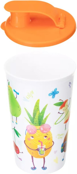 Изображение товара Стакан Бытпласт Фруктовая Вечеринка / 431330508 (оранжевый)