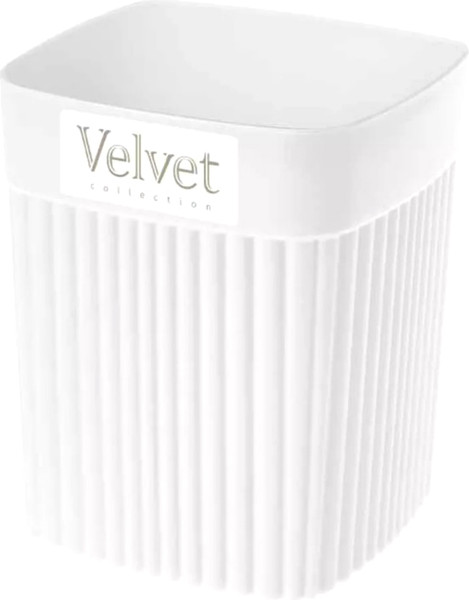 Изображение товара Стакан для зубной щетки и пасты Бытпласт Velvet / 433239316 (белый)