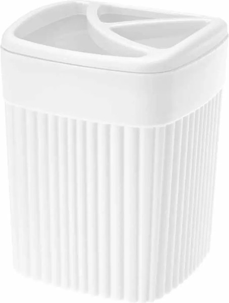 Изображение товара Стакан для зубной щетки и пасты Бытпласт Velvet / 433239516 (белый)