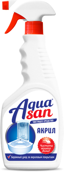Изображение товара Чистящее средство для ванной комнаты АкваСан для акриловых ванн и душевых кабин (500мл)