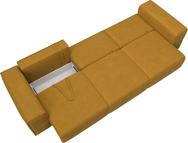 Изображение товара Диван Лига Диванов Лига-058 НПБ Лонг / 129402 (велюр Brut 10 желтый)