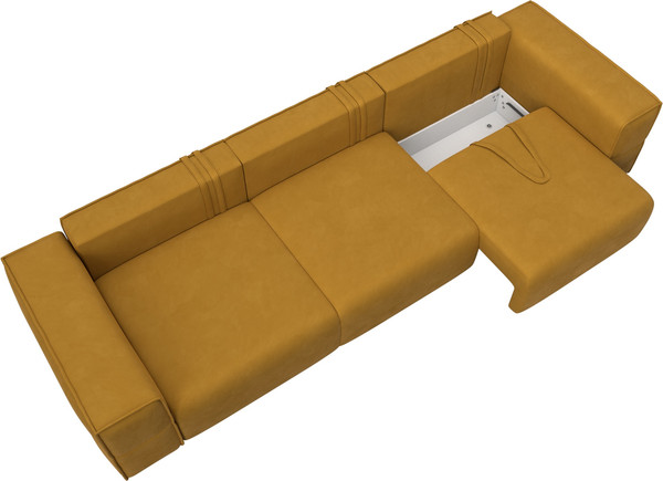 Изображение товара Диван Лига Диванов Лига-058 НПБ Лонг / 129402 (велюр Brut 10 желтый)