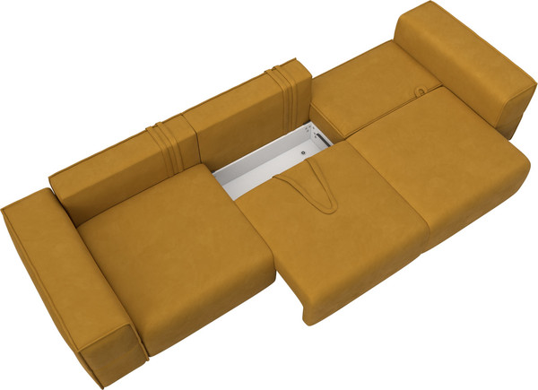 Изображение товара Диван Лига Диванов Лига-058 НПБ Лонг / 129402 (велюр Brut 10 желтый)