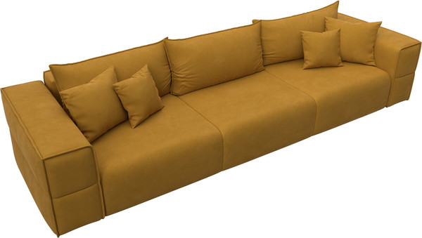 Изображение товара Диван Лига Диванов Лига-058 НПБ Лонг / 129402 (велюр Brut 10 желтый)