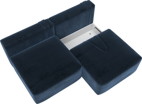 Изображение товара Диван Лига Диванов Лига-060 НПБ / 129457 (велюр Tower 13 синий)