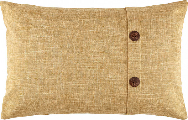 Изображение товара Наволочка декоративная Домашняя мода Пуговицы (32х50, горчичный)