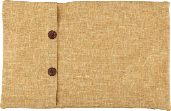 Изображение товара Наволочка декоративная Домашняя мода Пуговицы (32х50, горчичный)