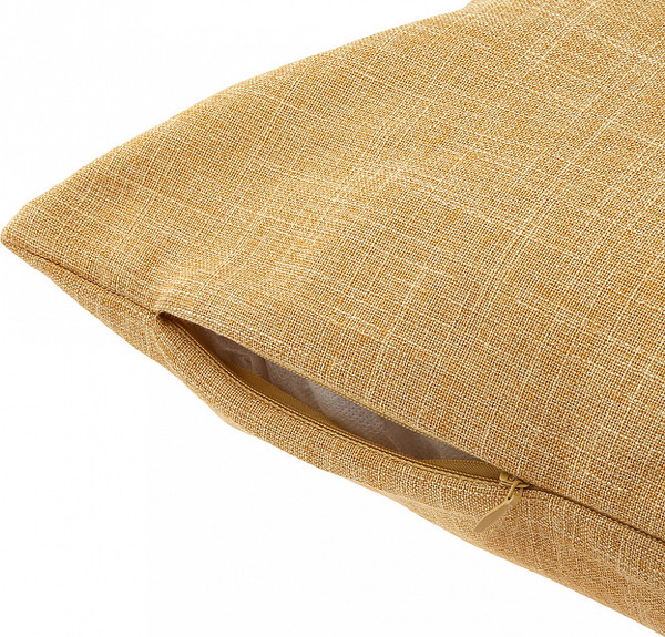 Изображение товара Наволочка декоративная Домашняя мода Пуговицы (32х50, горчичный)