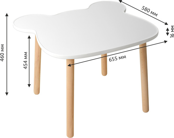 Изображение товара Комплект мебели с детским столом Leader Toys Мишка / 71024/70024ЛДСП