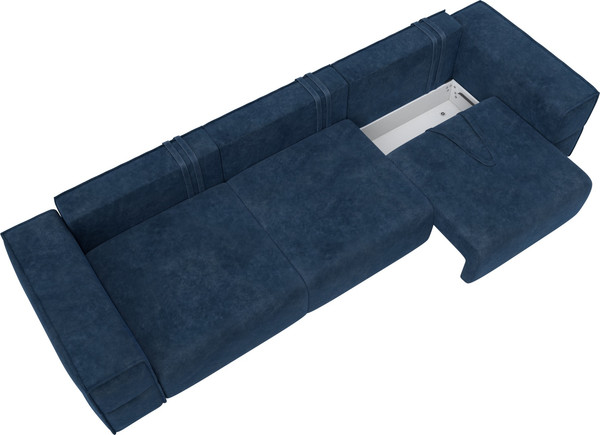 Изображение товара Диван Лига Диванов Лига-058 НПБ Лонг / 129405 (велюр Brut 11 синий)