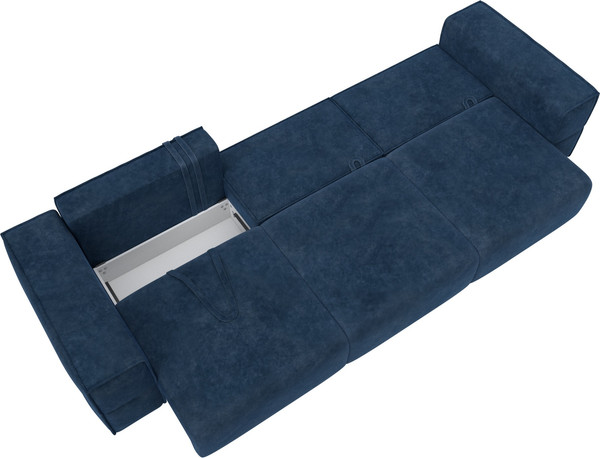 Изображение товара Диван Лига Диванов Лига-058 НПБ Лонг / 129405 (велюр Brut 11 синий)