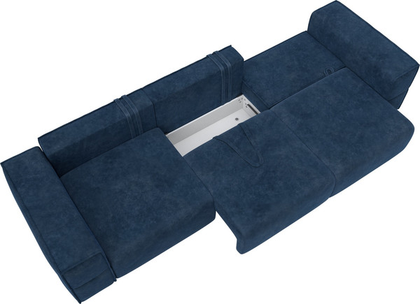 Изображение товара Диван Лига Диванов Лига-058 НПБ Лонг / 129405 (велюр Brut 11 синий)