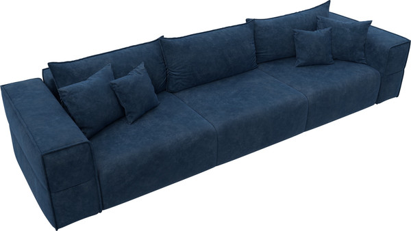 Изображение товара Диван Лига Диванов Лига-058 НПБ Лонг / 129405 (велюр Brut 11 синий)