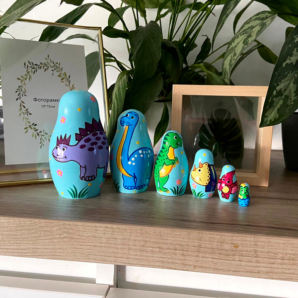 Изображение товара Матрешка сувенирная Брестская Фабрика Сувениров Динозавры / 6303 (6шт)