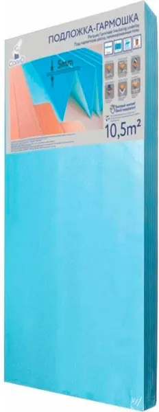 Изображение товара Подложка SOLID Гармошка 5мм (10.5 м.кв., синий)