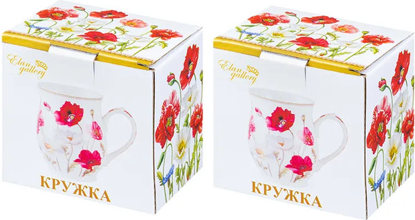 Изображение товара Набор кружек Elan Gallery Маки / 420329_2 (2шт)