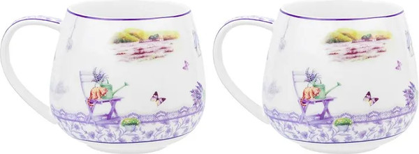 Изображение товара Кружка Elan Gallery New Bone China Лаванда / 420337_2 (2шт)