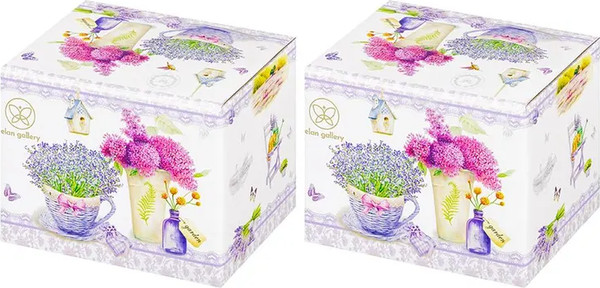 Изображение товара Кружка Elan Gallery New Bone China Лаванда / 420337_2 (2шт)