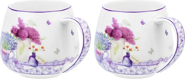 Изображение товара Кружка Elan Gallery New Bone China Лаванда / 420337_2 (2шт)