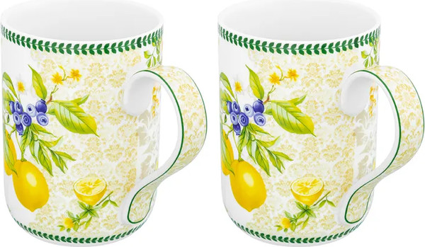Изображение товара Кружка Elan Gallery New Bone China Лимоны / 420651_2 (2шт)